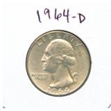1964-D Washington Silver Quarter