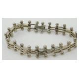 Silver Tone Bracelet - 33.75 grams Total Weight,