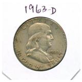 1963-D Franklin Silver Half Dollar