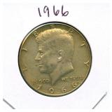 1966 Kennedy Silver Half Dollar - 40% Silver