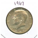 1967 Kennedy Silver Half Dollar - 40% Silver