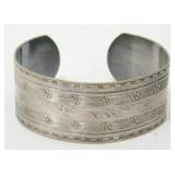 Silver Plated Cuff Bracelet - 28.6 grams Total