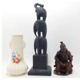 2 Statues & 1 Vase (Shawnee Pottery) - Vintage