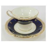 * Aynsley England Bone China Cobalt Blue Teacup &