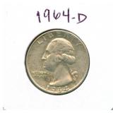 1964-D Washington Silver Quarter