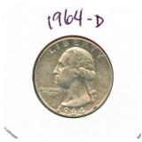 1964-D Washington Silver Quarter