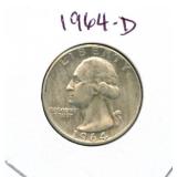 1964-D Washington Silver Quarter