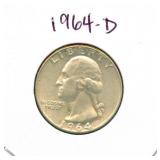 1964-D Washington Silver Quarter