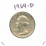 1964-D Washington Silver Quarter