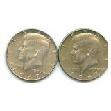 Pair of 40% Silver Kennedy Half Dollars
