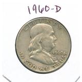 1960-D Franklin Silver Half Dollar
