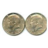 Pair of 40% Silver Kennedy Half Dollars