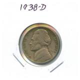 1938-D Jefferson Nickel