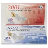 2001 U.S. Mint Uncirculated Coin Set