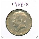 1968-D Kennedy Silver Half Dollar - 40% Silver