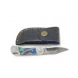 New Damascus Blade Folding Pocket Knife with