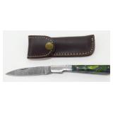 New Damascus Blade Folding Pocket Knife with