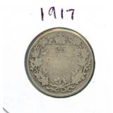 1917 Canadian Silver Quarter