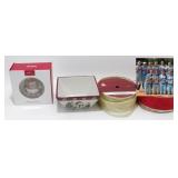 * New Christmas Ornament, Ribbons & Bowl