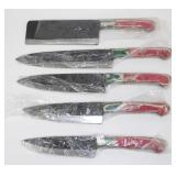 New Carbon Steel 5-pc Kitchen Knife Set