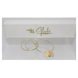 Gold-Tone Geometric Fashion Pendant with Chain