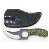 New Carbon Steel Texas Skinner Knife with Leather