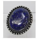 Sodalite German Silver Ring - Size 8