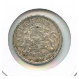 1937 Sweden Silver 1 Krona