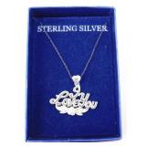 Sterling "I Love You" Necklace in Box