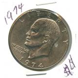 1974 Eisenhower Dollar Coin