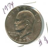 1974 Eisenhower Dollar Coin