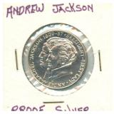 Andrew Jackson Commemorative Silver Proof Coin