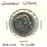 Woodrow Wilson Commemorative Silver Proof Coin