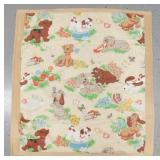 Vintage Pound Puppy Baby Quilt Blanket