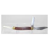 Vintage Sears Wood Handle 95204 3-Blade Pocket