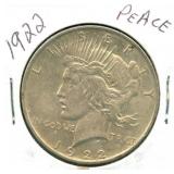 1922 Peace Silver Dollar