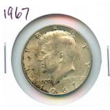 1967 Kennedy 40% Silver Half Dollar