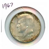 1967 Kennedy 40% Silver Half Dollar