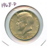 1968-D Kennedy 40% Silver Half Dollar