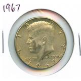 1967 Kennedy 40% Silver Half Dollar