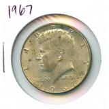 1967 Kennedy 40% Silver Half Dollar