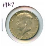 1967 Kennedy 40% Silver Half Dollar