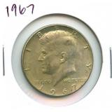 1967 Kennedy 40% Silver Half Dollar