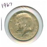 1967 Kennedy 40% Silver Half Dollar