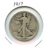 1917 Walking Liberty Silver Half Dollar