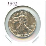 1942 Walking Liberty Silver Half Dollar