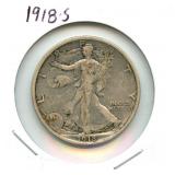 1918-S Walking Liberty Silver Half Dollar
