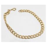 Gold Tone Chain Bracelet - 7.62 grams Total