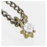 Vintage Necklace with Diamond Pendant - 2.82