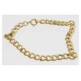 Gold Tone Chain Bracelet - 7.53 grams Total